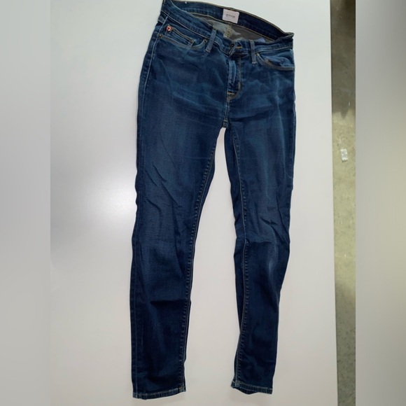 HUDSON JEANS KRISTA SUPER SKINNY JEANS NORDSTROM LUXURY BRAND DARK WASH WHISKER - Picture 8 of 13